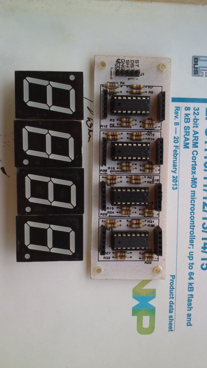 Making a serial seven segments display using 74HC595 shift register